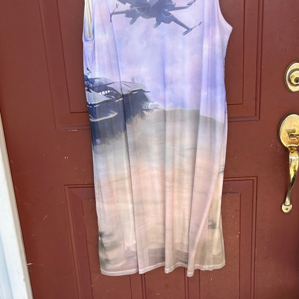 Star Wars White and Gray Dress with Rey and BB-8 - Picture 7 of 7